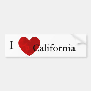 Autocollant De Voiture J'aime la Californie