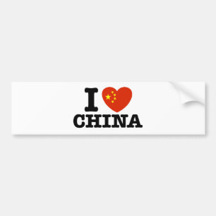 Autocollant De Voiture J'aime la Chine