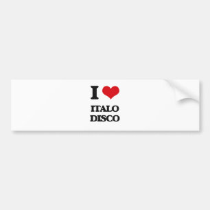Autocollant De Voiture J'aime la DISCO d'ITALO