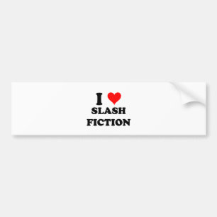 Autocollant De Voiture J'aime la fiction de barre oblique