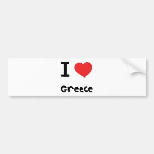 Autocollant De Voiture J'aime la Grèce