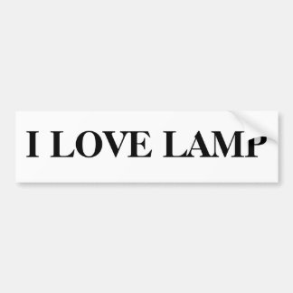 AUTOCOLLANT DE VOITURE J'AIME LA LAMPE