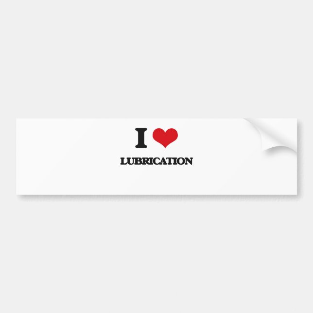 Autocollant De Voiture J'aime la lubrification (Devant)