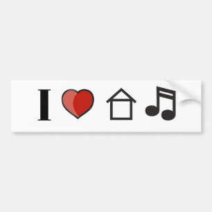 Autocollant De Voiture J'aime la musique de Chambre