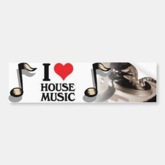 Autocollant De Voiture J'aime la musique house