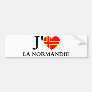 Autocollant De Voiture J'aime la Normandie