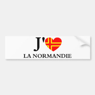Autocollant De Voiture J'aime la Normandie