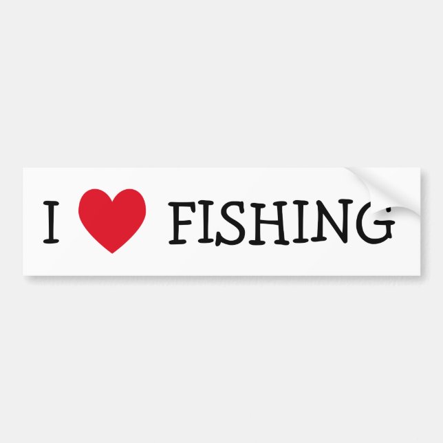 Autocollant De Voiture J'aime la pêche (Devant)