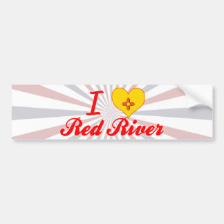 Autocollant De Voiture J'aime la rivière rouge, Nouveau Mexique