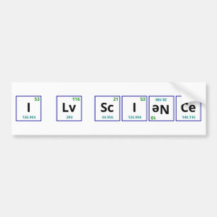 Autocollant De Voiture J'aime la Science