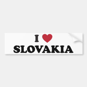 Autocollant De Voiture J'aime la Slovaquie