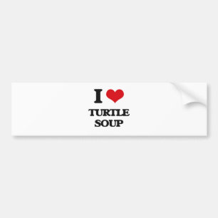Autocollant De Voiture J'aime la soupe à tortue