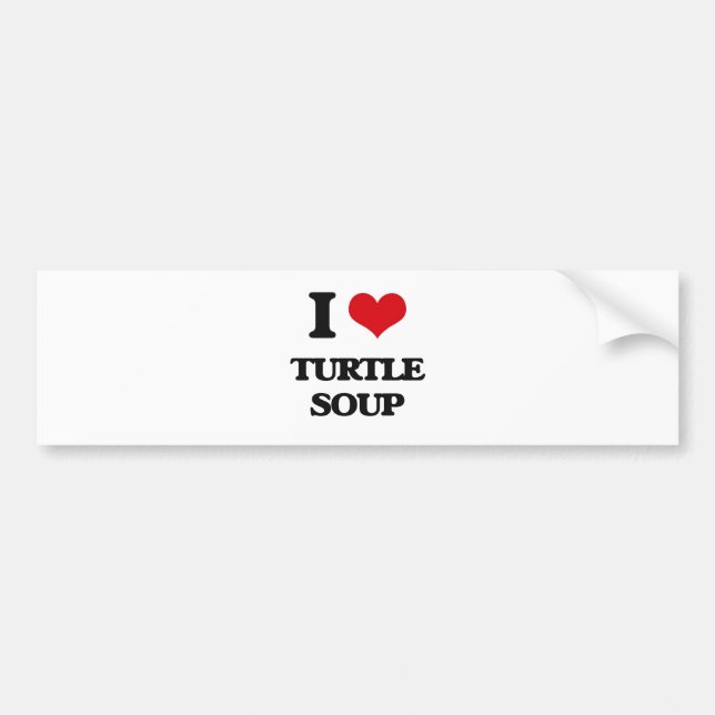 Autocollant De Voiture J'aime la soupe à tortue (Devant)