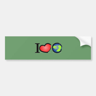 Autocollant De Voiture J'aime la terre
