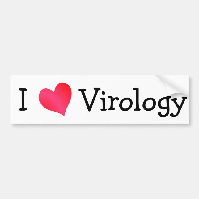 Autocollant De Voiture J'aime la virologie (Devant)