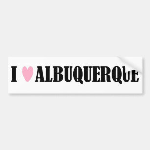 Autocollant De Voiture J'aime l'adhésif pour pare-chocs d'Albuquerque
