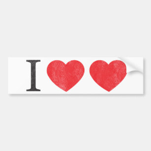 Autocollant De Voiture J'aime l'adhésif pour pare-chocs d'amour