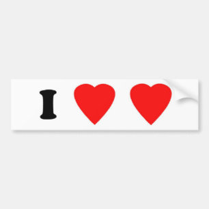 Autocollant De Voiture J'aime l'adhésif pour pare-chocs d'amour