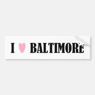 Autocollant De Voiture J'aime l'adhésif pour pare-chocs de Baltimore
