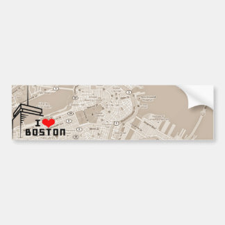Autocollant De Voiture J'aime l'adhésif pour pare-chocs de Boston