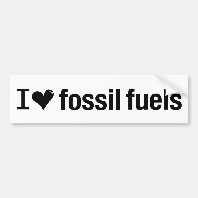 Autocollant De Voiture J'aime l'adhésif pour pare-chocs de combustibles (Devant)