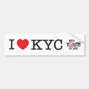 Autocollant De Voiture J'aime l'adhésif pour pare-chocs de KYC