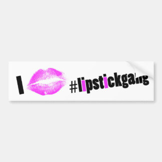 Autocollant De Voiture J'aime l'adhésif pour pare-chocs de #lipstickgang