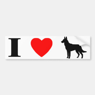 Autocollant De Voiture J'aime l'adhésif pour pare-chocs de Malinois