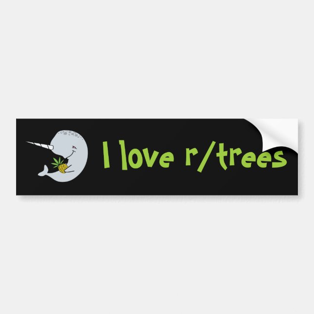 Autocollant De Voiture J'aime l'adhésif pour pare-chocs de r/trees (Devant)