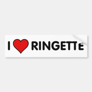 Autocollant De Voiture J'aime l'adhésif pour pare-chocs de Ringette