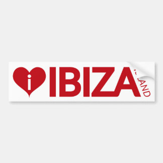Autocollant De Voiture j'aime l'adhésif pour pare-chocs d'île d'Ibiza