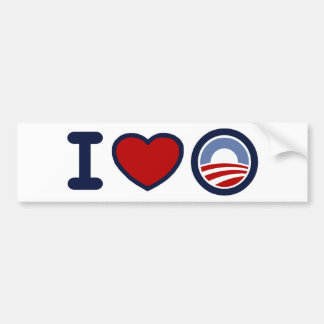 Autocollant De Voiture J'aime l'adhésif pour pare-chocs d'Obama