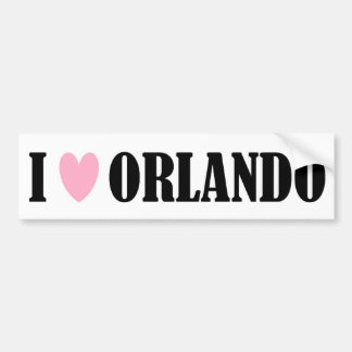 Autocollant De Voiture J'aime l'adhésif pour pare-chocs d'Orlando