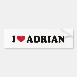 AUTOCOLLANT DE VOITURE J'AIME L'ADRIEN