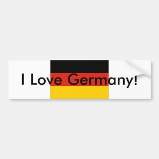 Autocollant De Voiture J'aime l'Allemagne ! adhésif pour pare-chocs