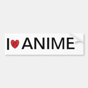 Autocollant De Voiture J'aime l'anime