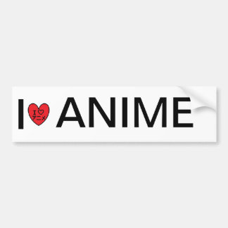 Autocollant De Voiture J'aime l'anime