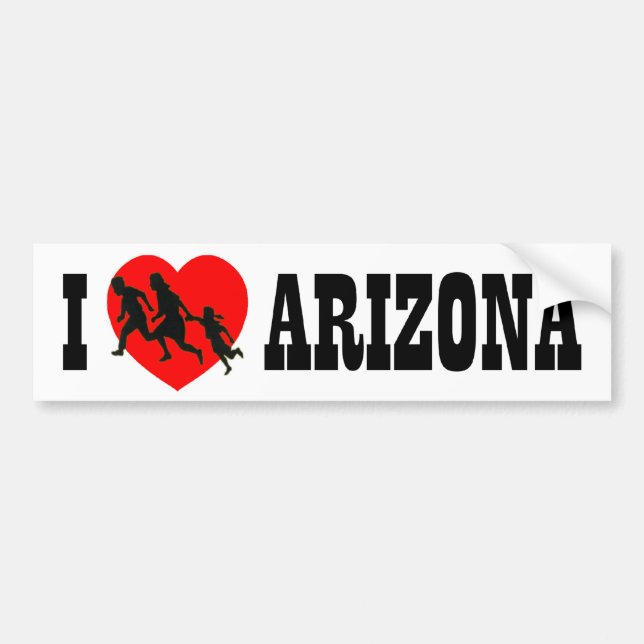 Autocollant De Voiture J'aime l'Arizona (Devant)