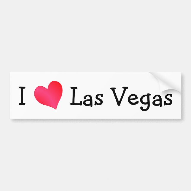 Autocollant De Voiture J'aime Las Vegas (Devant)