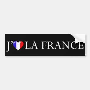 Autocollant De Voiture J'aime l'autocollant de la France