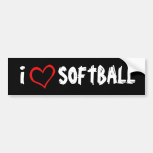 Autocollant De Voiture J'aime le base-ball