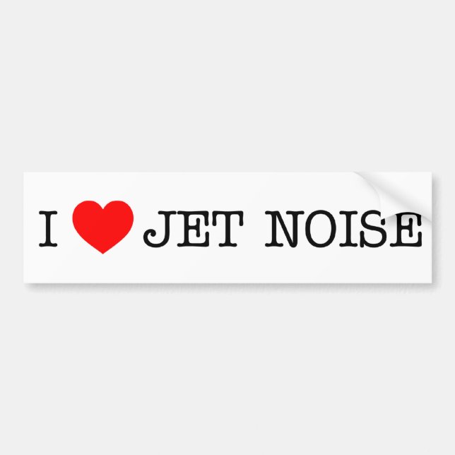 Autocollant De Voiture J'aime le bruit de jet (Devant)
