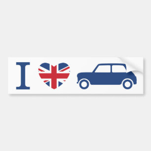 Autocollant De Voiture J'aime le bumper Sticker de Mini Coopers