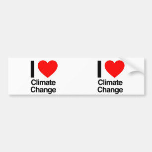 Autocollant De Voiture j'aime le changement climatique