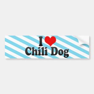 Autocollant De Voiture J'aime le chien de piment