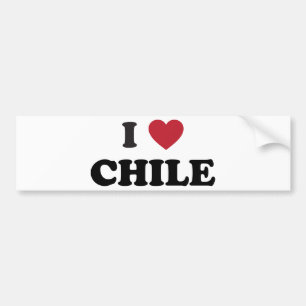 Autocollant De Voiture J'aime le Chili