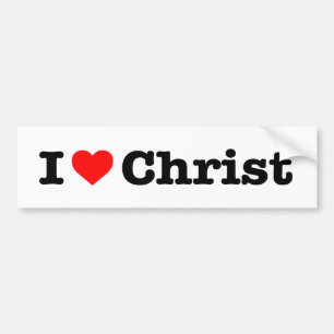 AUTOCOLLANT DE VOITURE "J'AIME LE CHRIST"
