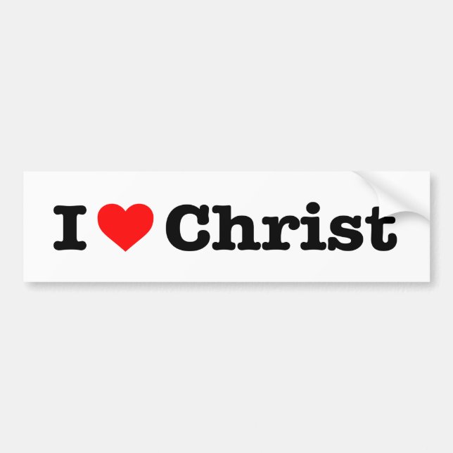 AUTOCOLLANT DE VOITURE "J'AIME LE CHRIST" (Devant)