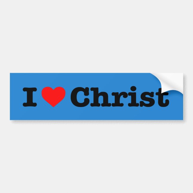 AUTOCOLLANT DE VOITURE "J'AIME LE CHRIST" (Devant)
