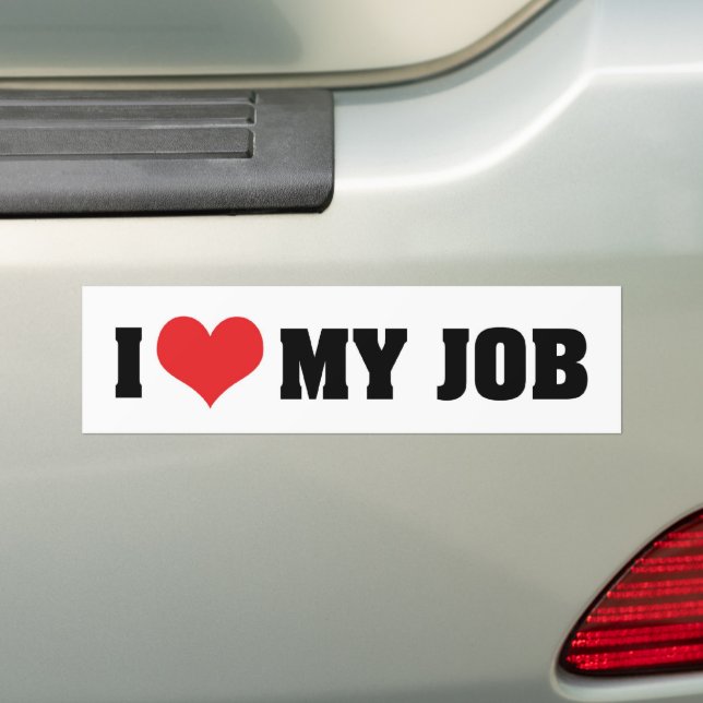 Autocollant De Voiture J'Aime Le Coeur Mon Travail (En voiture)